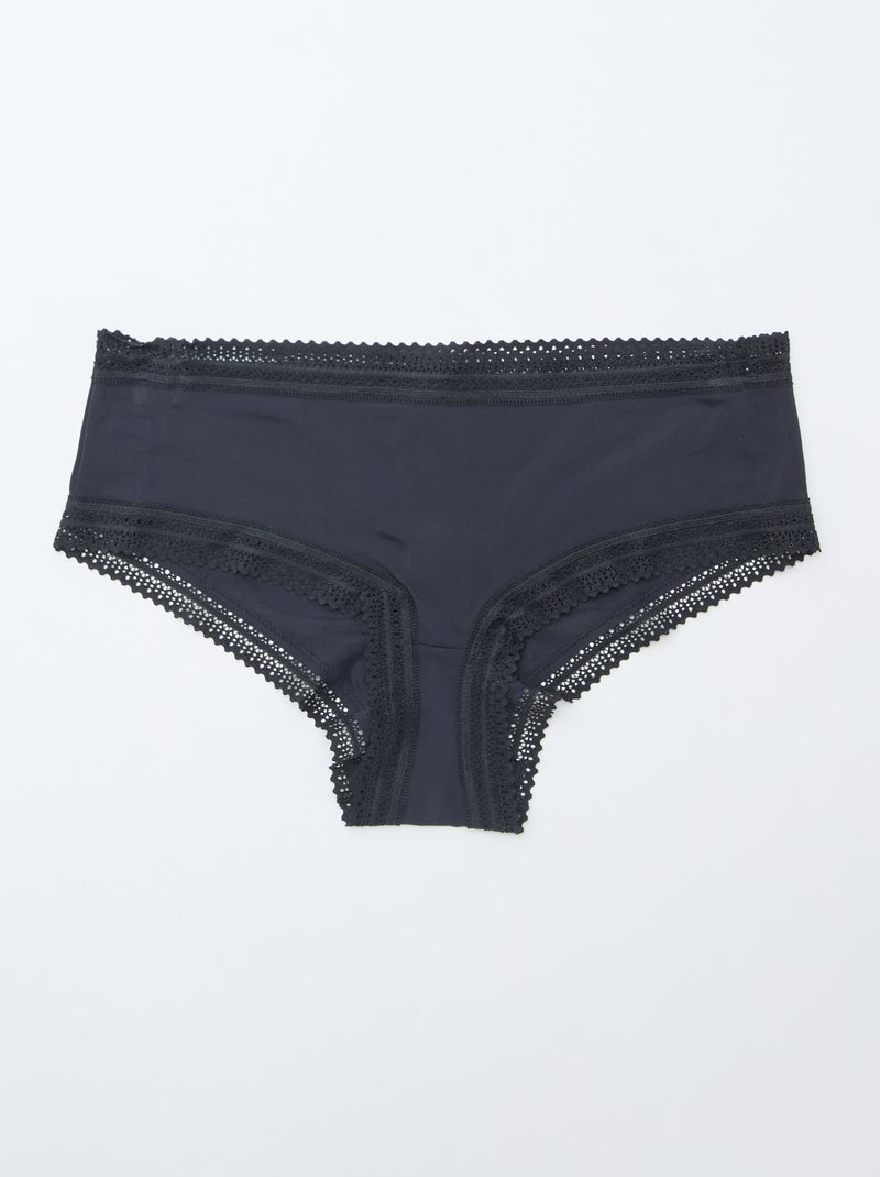 Set van 3 shorty's van microvezel met print Zwart - Kiabi