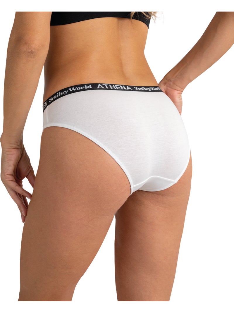 Set van 3 slipjes dames smileyworld® i athena Zwart - Kiabi