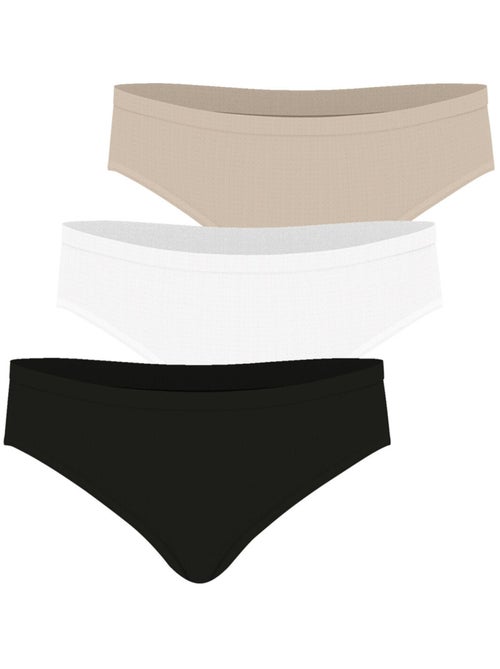 Set van 3 slips dames ecopack basic athena - Kiabi