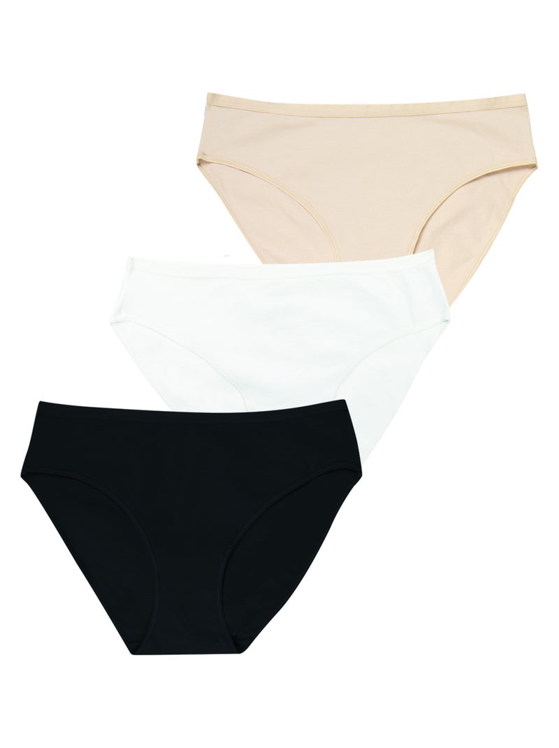 Set van 3 slips dames ecopack basic athena Multicolor - Kiabi