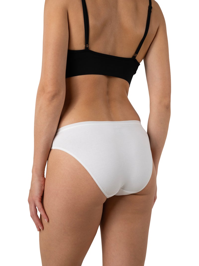 Set van 3 slips dames ecopack basic athena Wit - Kiabi