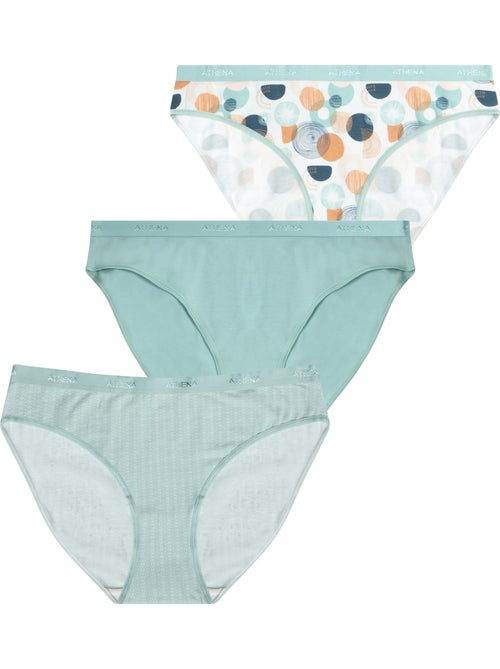 Set van 3 slips dames ecopack mode athena - Kiabi