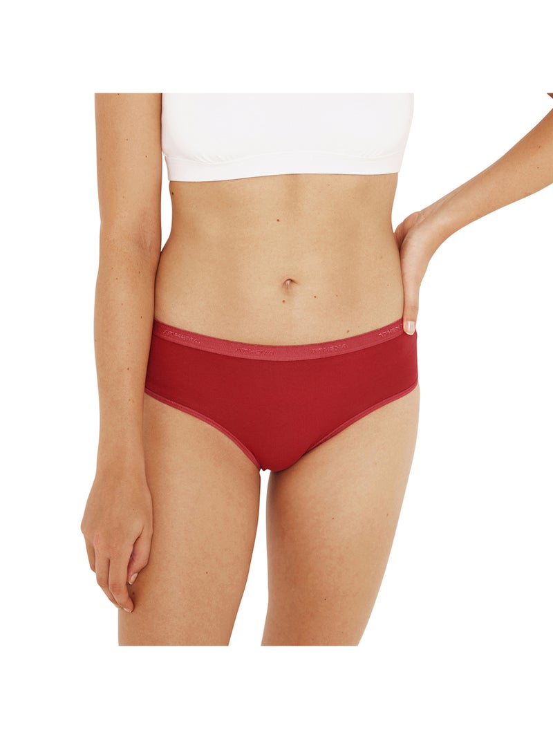 Set van 3 slips dames ecopack mode athena Rood - Kiabi