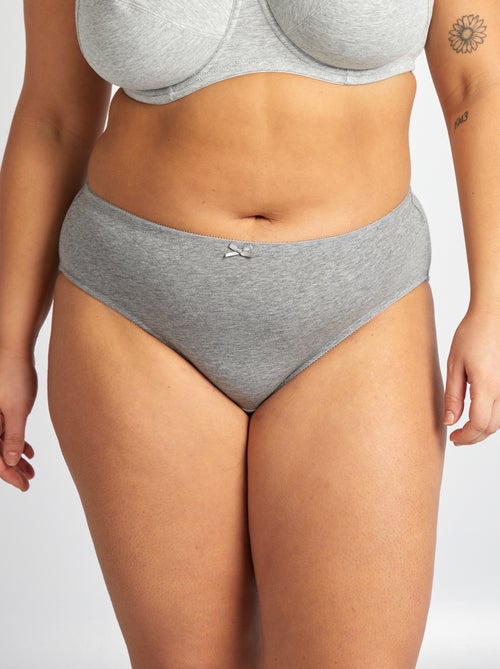 Set van 3 slips van stretchkatoen - Kiabi