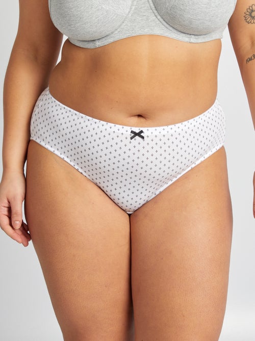 Set van 3 slips van stretchkatoen - Kiabi