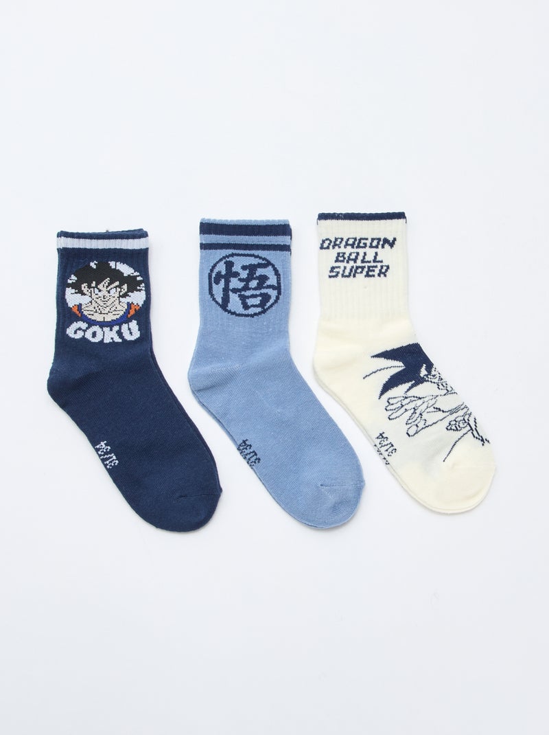 Set van 3 sokken 'Dragon Ball Z' Blauw - Kiabi