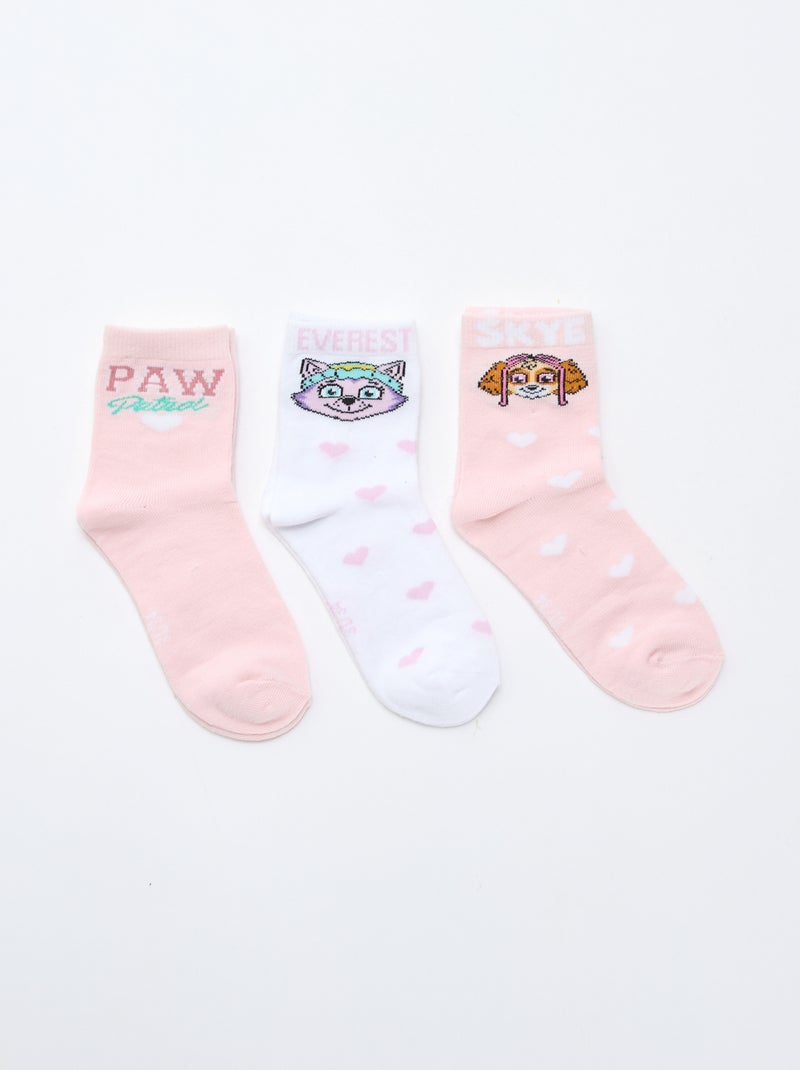 Set van 3 sokken 'Pat'patrouille' Rose - Kiabi