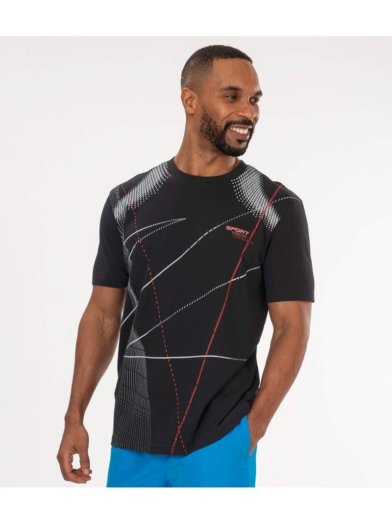 Set van 3 Sport Tech T-shirts - ATLAS FOR MEN Wit Blauw Zwart - Kiabi