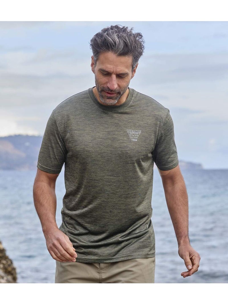Set van 3 sportieve gemêleerde t-shirts  - atlas for men Kakigrijs - Kiabi