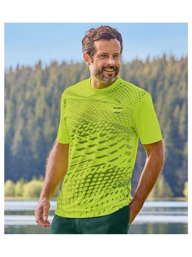 Set van 3 sportieve T-shirts - ATLAS FOR MEN Lichtgroengrijs - Kiabi
