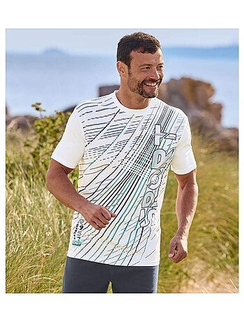 Set van 3 sportieve T-shirts met grafische print - ATLAS FOR MEN