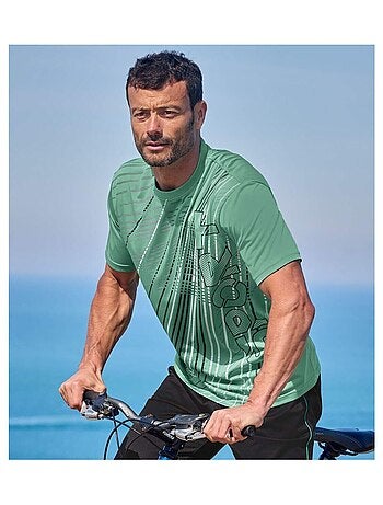 Set van 3 sportieve T-shirts met grafische print - ATLAS FOR MEN