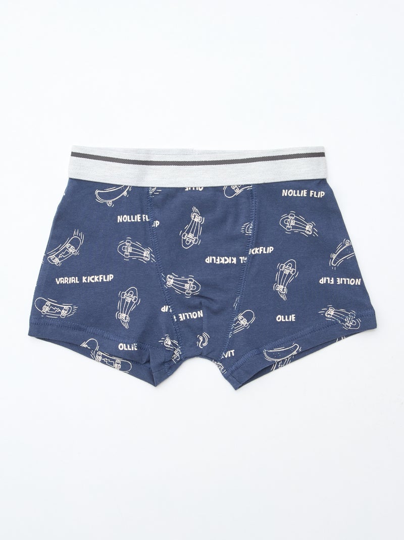 Set van 3 stretch boxershorts Blauw - Kiabi