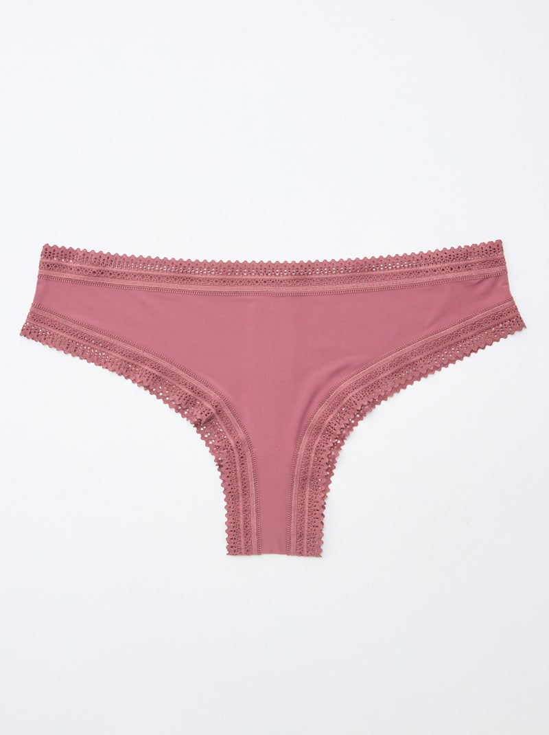 Set van 3 strings van bedrukte microvezel Groen - Kiabi