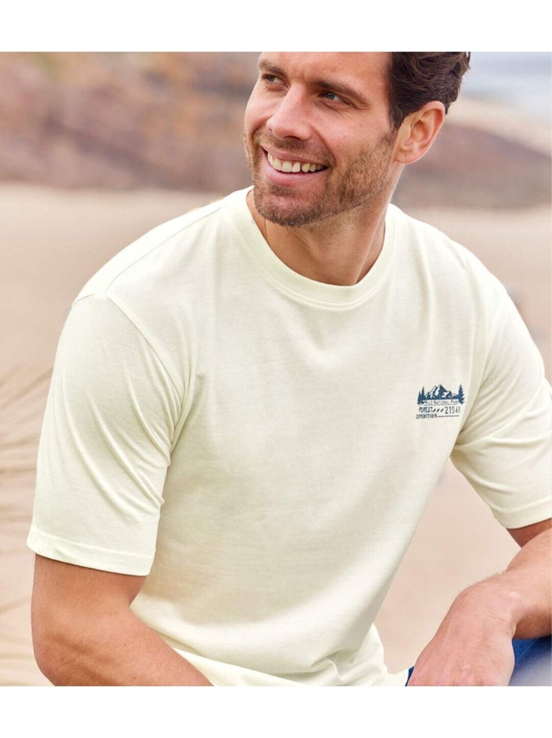 Set van 3 T-shirts Forest Expedition - ATLAS FOR MEN Wit Rood Blauw - Kiabi