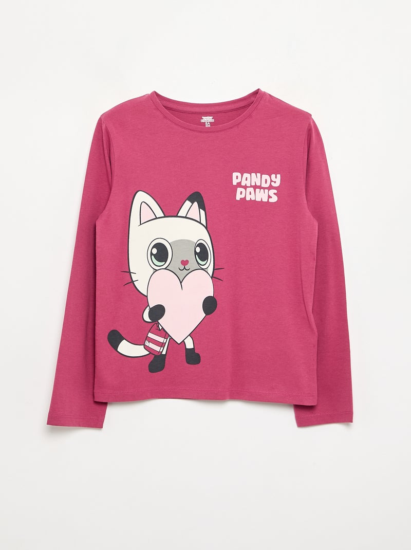 Set van 3 T-shirts 'Gabby en het Magische Huis' met lange mouwen Rose - Kiabi