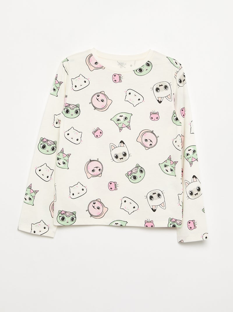 Set van 3 T-shirts 'Gabby en het Magische Huis' met lange mouwen Rose - Kiabi