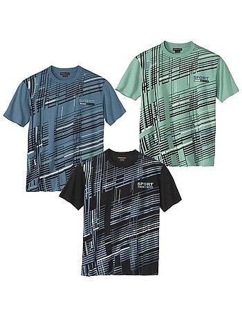 Set van 3 T-shirts Graphic Sport - ATLAS FOR MEN