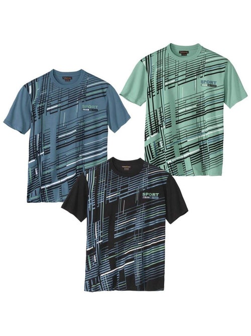 Set van 3 T-shirts Graphic Sport - ATLAS FOR MEN - Kiabi Set van 3 T-shirts Graphic Sport - ATLAS FOR MEN - Kiabi