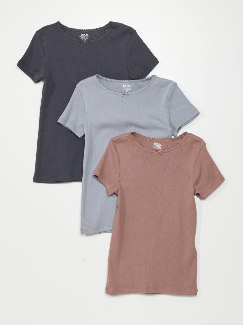 Set van 3 T-shirts GRIJS - Kiabi