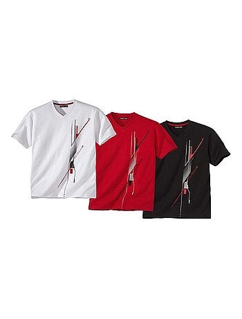 Set van 3 T-shirts met grafische print - ATLAS FOR MEN