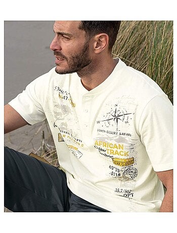 Set van 3 T-shirts met Henley kraag African Track - ATLAS FOR MEN