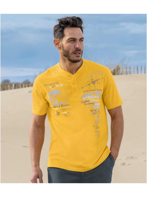 Set van 3 T-shirts met Henley kraag African Track - ATLAS FOR MEN - Kiabi