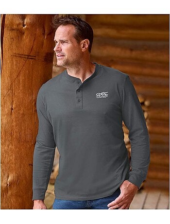 Set van 3 t-shirts met henley kraag outdoor - atlas for men