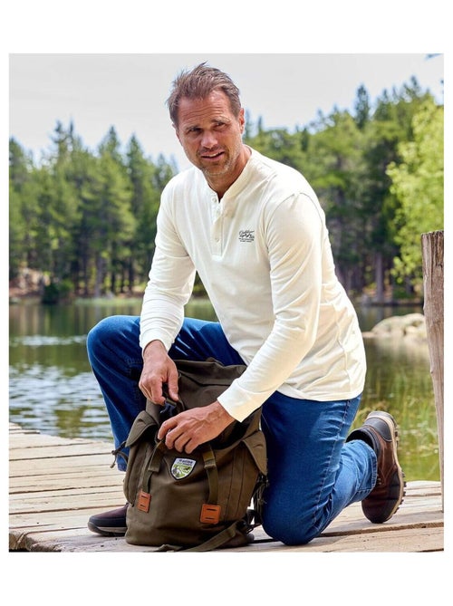 Set van 3 T-shirts met Henley kraag Outdoor - ATLAS FOR MEN - Kiabi Set van 3 T-shirts met Henley kraag Outdoor - ATLAS FOR MEN - Kiabi