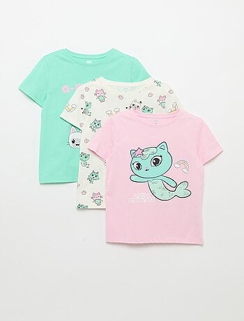 Set van 3 T-shirts met korte mouwen 'Gabby's Poppenhuis'