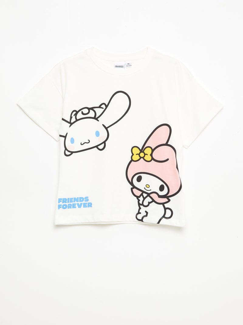 Set van 3 T-shirts met korte mouwen 'Kuromi' van katoen Wit - Kiabi