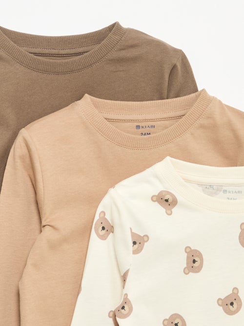 Set van 3 T-shirts met lange mouwen - Kiabi
