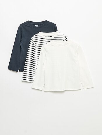 Set van 3 T-shirts met lange mouwen