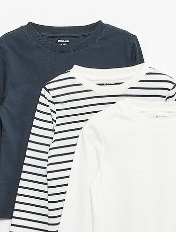 Set van 3 T-shirts met lange mouwen
