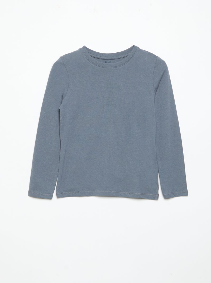 Set van 3 T-shirts met lange mouwen Blauw - Kiabi