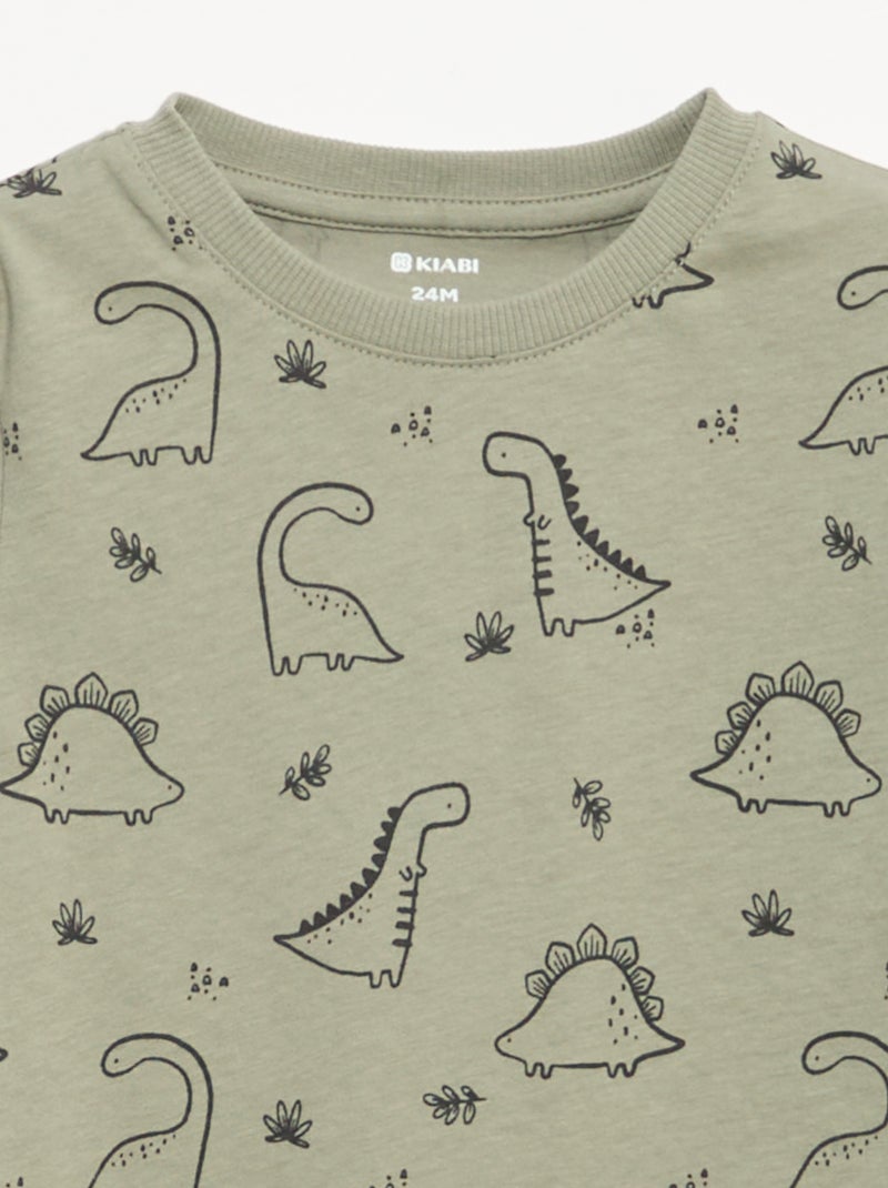 Set van 3 T-shirts met lange mouwen Kaki - Kiabi