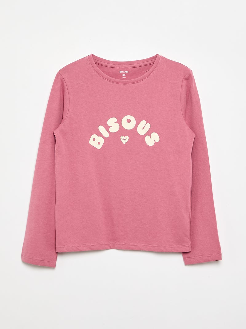 Set van 3 T-shirts met lange mouwen Rose - Kiabi