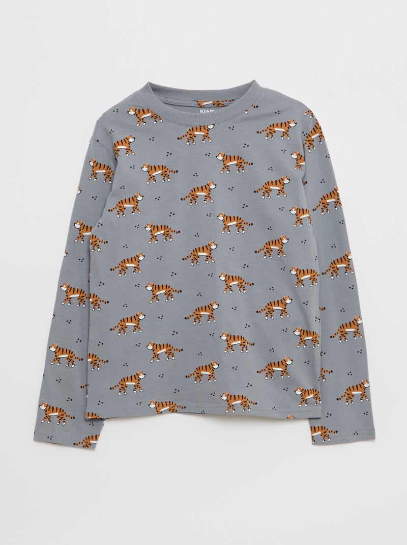 Set van 3 T-shirts met print Biege - Kiabi