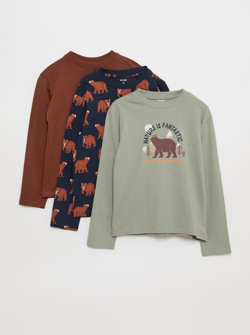 Set van 3 T-shirts met print - Kiabi