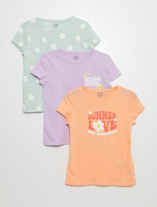Set van 3 T-shirts met print - Kiabi
