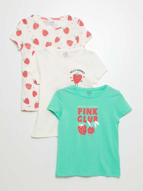 Set van 3 T-shirts met print - Kiabi