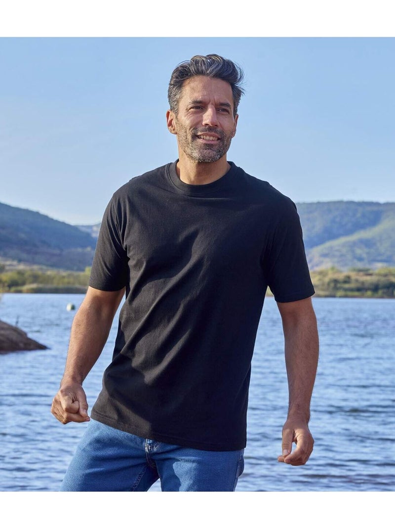 Set van 3 t-shirts met ronde hals - atlas for men Wit Grijs Zwart - Kiabi