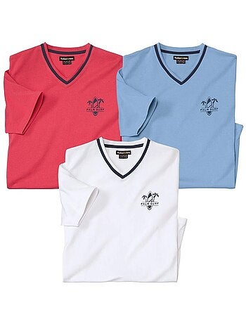 Set van 3 T-shirts met V-hals - ATLAS FOR MEN