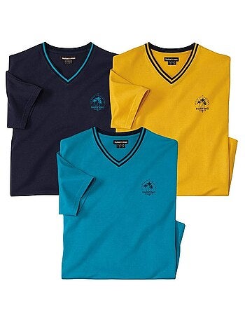 Set van 3 T-shirts met V-hals - ATLAS FOR MEN
