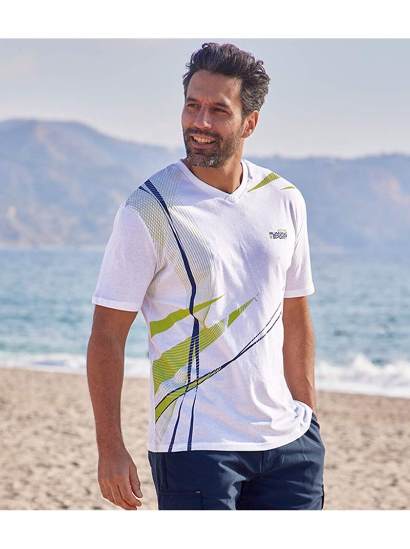 Set van 3 T-shirts Running - ATLAS FOR MEN Wit Multikleur Blauw - Kiabi