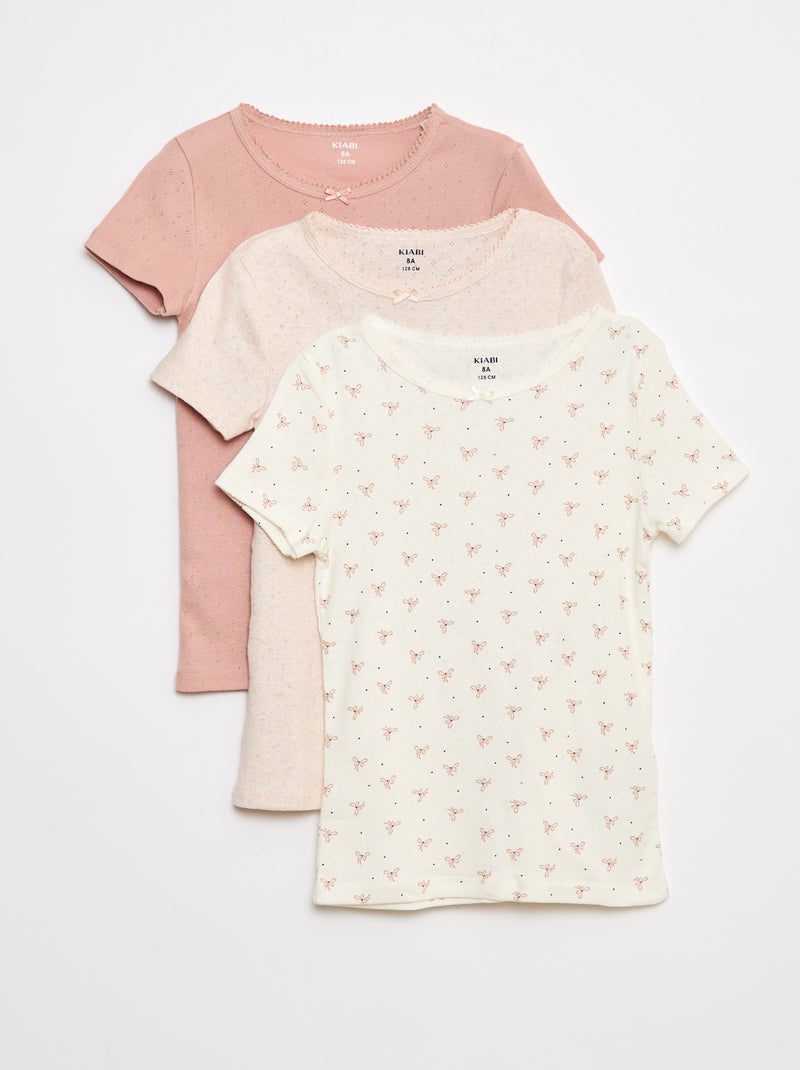 Set van 3 T-shirts Wit - Kiabi