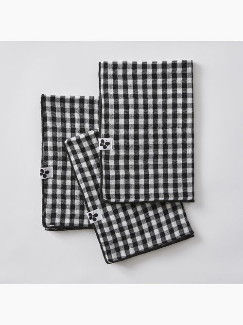 Set van 3 tafelservetten - geweven katoengaas - vichy-ruit - vickie - Kiabi Set van 3 tafelservetten - geweven katoengaas - vichy-ruit - vickie - Kiabi