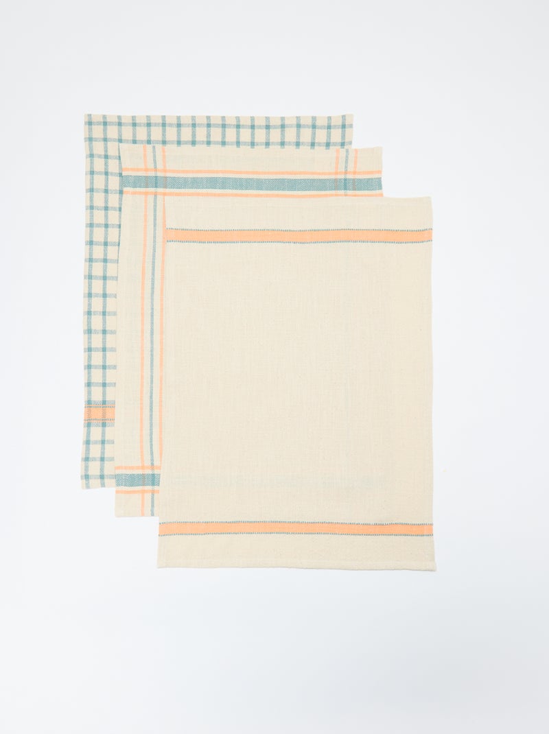 Set van 3 theedoeken - Kiabi Home Blauw - Kiabi