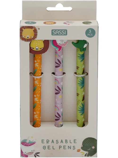Set van 3 uitwisbare gelpennen | sassi junior - Kiabi
