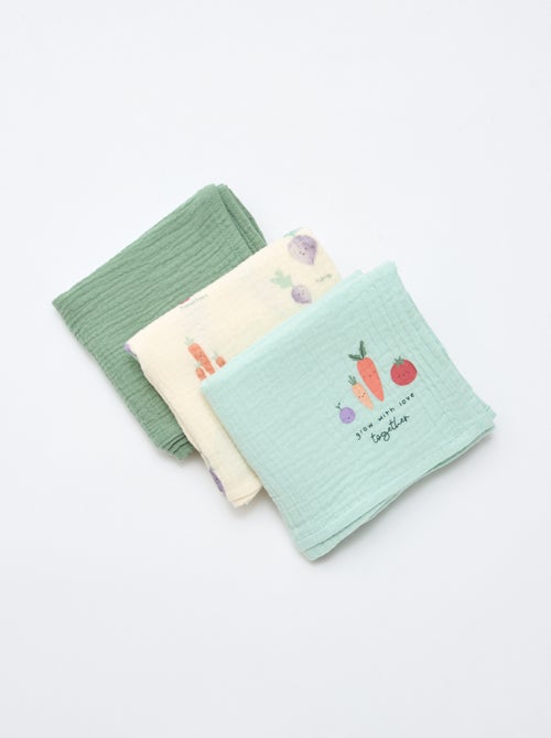 Set van 3 unisex badstofdoeken - Kiabi